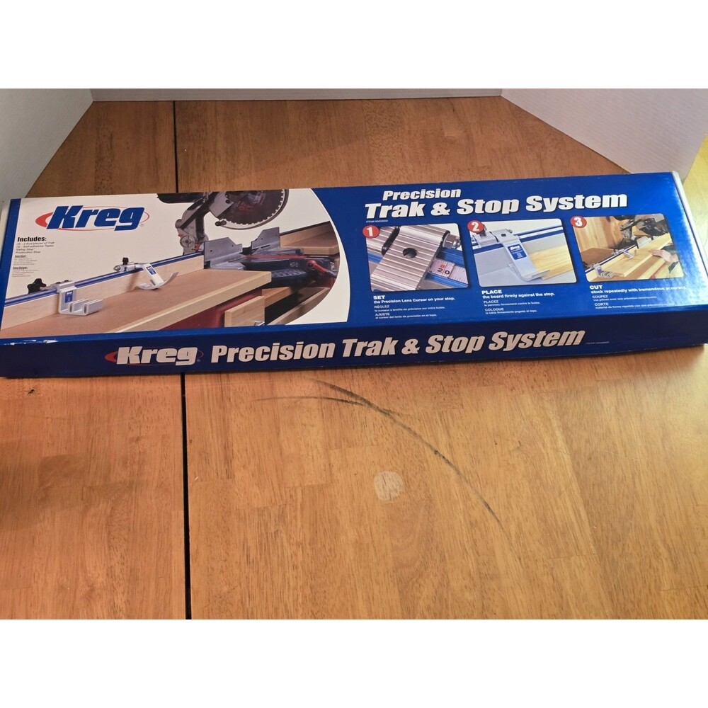 Kreg KMS8000 Precision Trak & Stop Kit 8ft Miter Saw System - New In Box